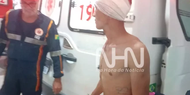 Homem é agredido em via pública