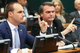 Eduardo Bolsonaro diz ser “plano B” para 2026 e leva bronca do pai