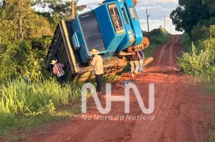 Ponte em estado precário desaba sob o peso de caminhão