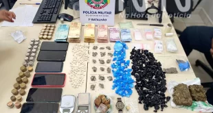 Polícia fecha “boca de fumo”, prende traficantes e apreende dinheiro e drogas