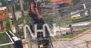 Moradores em situação de rua furtam fios em via pública
