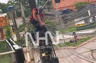 Moradores em situação de rua furtam fios em via pública
