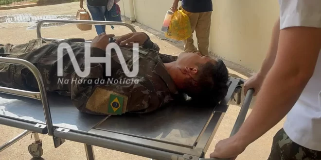 Militar do Exército é vítima de assalto e agredido a coronhadas na cabeça