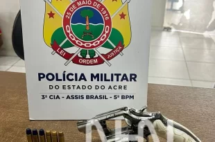 Homem é preso com revólver calibre 38 ao tentar fugir de abordagem policial
