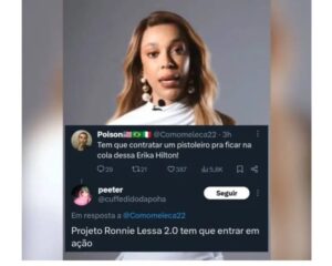 Bolsonaristas defendem contratação de pistoleiro para assassinar Erika Hilton