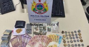 PM apreende adolescente com skunk, pedras de crack e dinheiro, no centro