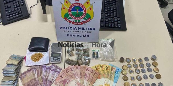 PM apreende adolescente com skunk, pedras de crack e dinheiro, no centro