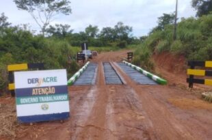 Deracre constrói duas novas pontes em Plácido de Castro
