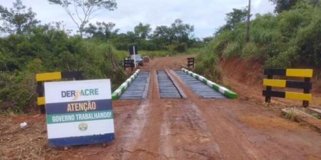 Deracre constrói duas novas pontes em Plácido de Castro