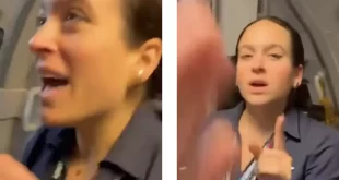 Passageiro sionista ataca comissária por usar broche pró-Palestina no avião