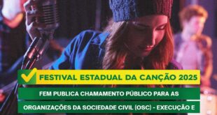 Governo faz chamamento público para realização do Festival Estadual da Canção