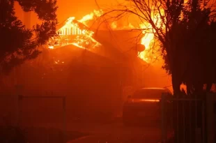 Colinas de Hollywood queimam enquanto Los Angeles enfrenta 'o grande incêndio'