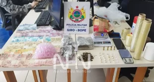 Suspeitos são presos por tráfico de drogas e posse de munição
