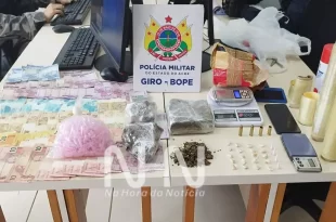 Suspeitos são presos por tráfico de drogas e posse de munição