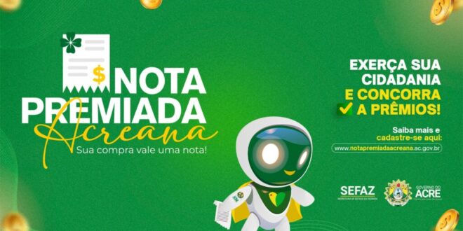 Sorteio de janeiro do Nota Premiada Acreana será realizado nesta quarta-feira