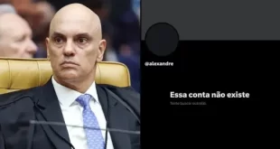 Retaliação? conta de Moraes no X é desativada misteriosamente