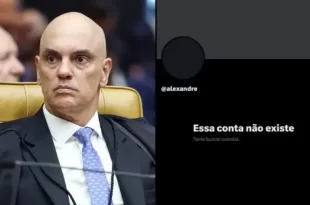 Retaliação? conta de Moraes no X é desativada misteriosamente