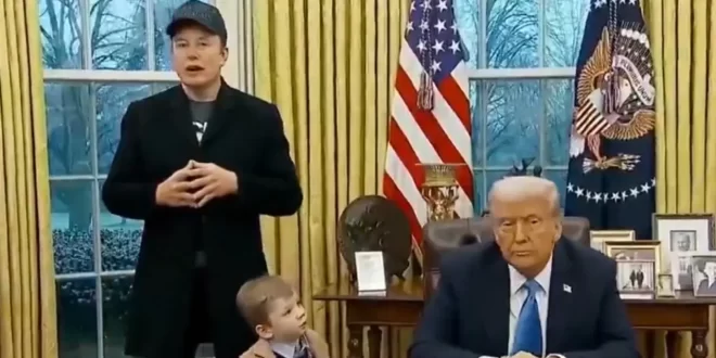 Na lata: filho de Musk, de 4 anos, manda Trump calar a boca e diz que ele não é presidente. Vídeo