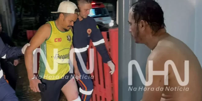 Em surto psicótico homem tenta matar enteado a golpes de faca