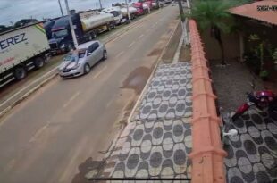 Violência doméstica termina com ameaças e acidente de trânsito