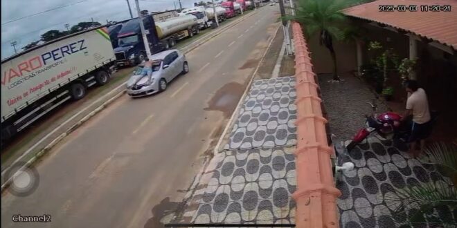 Violência doméstica termina com ameaças e acidente de trânsito