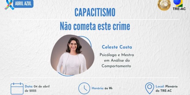 TRE-AC promove palestra e ação social em alusão ao Abril Azul