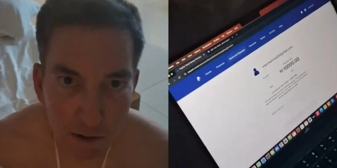 Vídeo com Glenn Greenwald vestido de empregada doméstica sendo insultado por um homem, viraliza na web