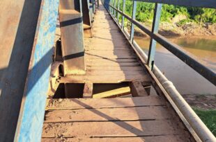 Más condições nas passarelas: ponte entre Epitaciolândia e Brasiléia preocupa moradores