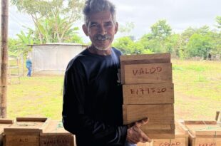 Produtores da Comunidade Bela Água recebem caixas de abelhas sem ferrão