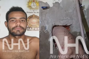 Gordinho? Detento fica entalado ao tentar fugir do presídio por buraco em parede