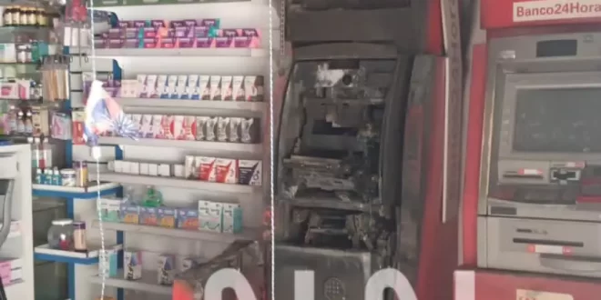 Violência em Rio Branco: criminosos invadem farmácia em Rio Branco e explodem caixa eletrônico