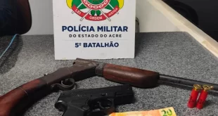 Violência no Acre: garotos de 15 e 17 anos acusados roubos armados são apreendidos após perseguição policial
