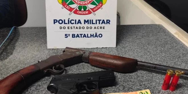 Violência no Acre: garotos de 15 e 17 anos acusados roubos armados são apreendidos após perseguição policial