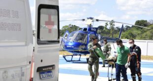 Samu e Ciopaer realizam resgate aéreo de paciente com traumatismo