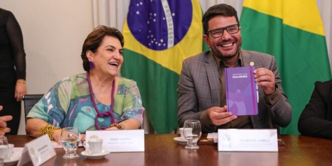 Ministra da Mulher se reúne com governador Gladson Cameli