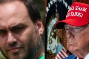 Que família hein? Carluxo defende tarifaço de Trump e escancara submissão da extrema-direita aos EUA