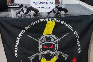 Violência no Acre: homens são presos com armas de fogo durante patrulhamento da PM