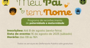 Defensoria Pública do Acre prorroga inscrições do programa “Meu Pai Tem Nome”