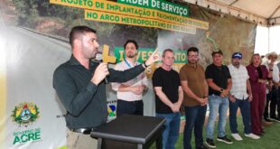 Nicolau Júnior participa da assinatura da ordem de serviço do Arco Metropolitano de Rio Branco