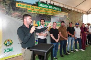 Nicolau Júnior participa da assinatura da ordem de serviço do Arco Metropolitano de Rio Branco