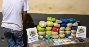 Tráfico de drogas no Acre: jovem é preso com 30kg de maconha