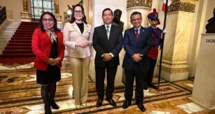 Mailza e Gonzaga participam de reunião com presidente do Peru para tratar de construção de ferrovia e rodovia