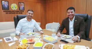 Café com o presidente: Nicolau Júnior recebe o governador na Aleac