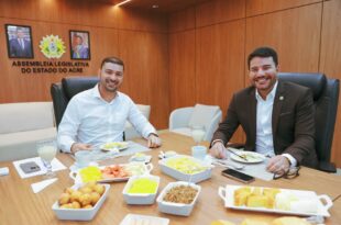 Café com o presidente: Nicolau Júnior recebe o governador na Aleac