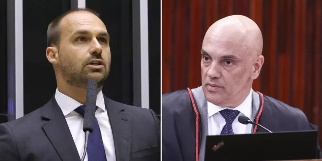 Xandão aciona cooperação internacional para notificar Eduardo Bolsonaro de ação penal