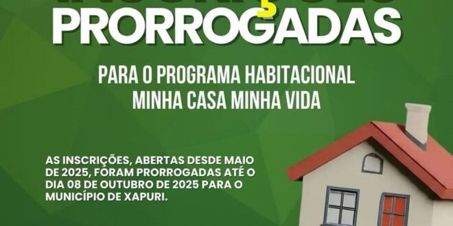 Estado prorroga inscrições para o programa Minha Casa Minha Vida em Xapuri