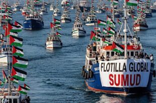 Tensão mundial: dois brasileiros que integram a Flotilha Sumud Global estão desaparecidos