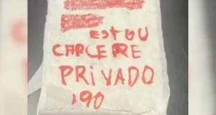 Mulher é resgatada de cárcere privado após pedir ajuda em papel higiênico de loja