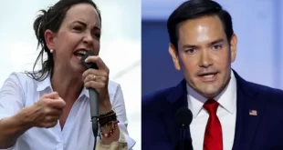 Indicação da golpista de extrema-direita Maria Corina Machado ao Nobel da Paz foi de Marco Rubio
