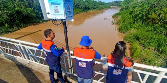 Defesa Civil Estadual instala pluviômetros semiautomáticos para emitir alertas antecipados